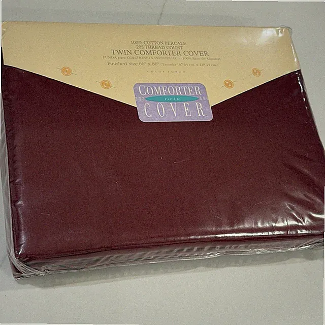 Comforter Duvet Cover Twin Cranberry Red Cotton Percale New Bedding 66”x86”