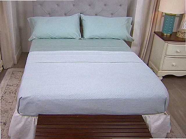 Concierge Collection 100% Cotton Sheet and Blanket Set - Twin, Mint MSRP $90