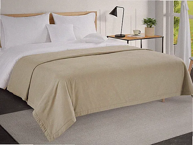 Cotton Queen Size Blanket - Lightweight, Soft, Comfortable Large Blanket with...