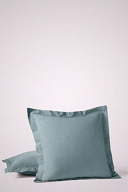 COYUCHI Pacific Blue Organic Percale Sham Euro Size 26x26 NWOT