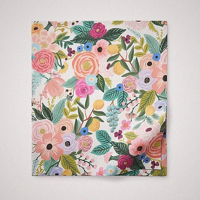 Garden Party Classic Cool Cotton Percale Flat Bed Sheet-Rifle Paper Co.|6091