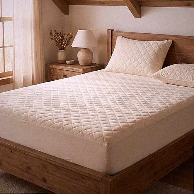 King Waterproof Mattress Protector with Washable Wool & Cotton Top