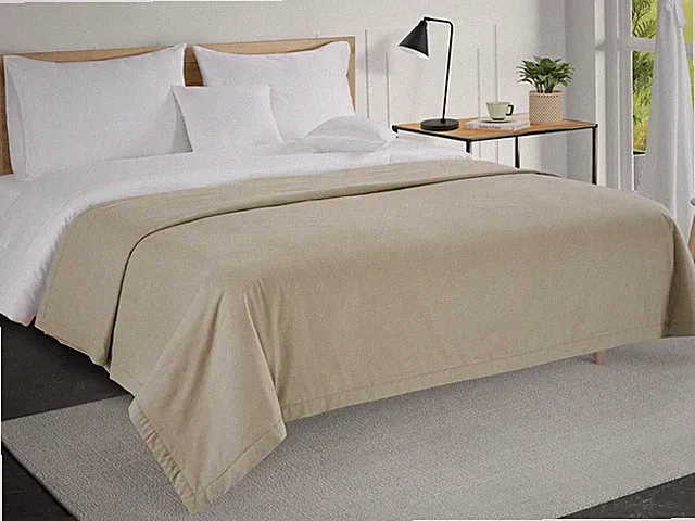 LANE LINEN Cotton Queen Size Blanket - Lightweight, Soft, Comfortable Large B...