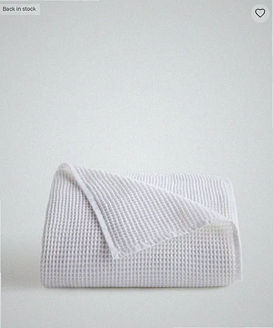 NWT QUINCE ORGANIC WAFFLE BED BLANKET FULL QUEEN WHITE MSRP $100 100% COTTON
