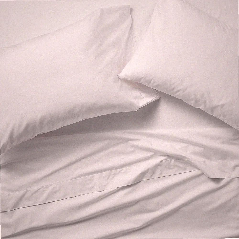 Queen 400 Thread Count Percale Sheet Set White - Casaluna