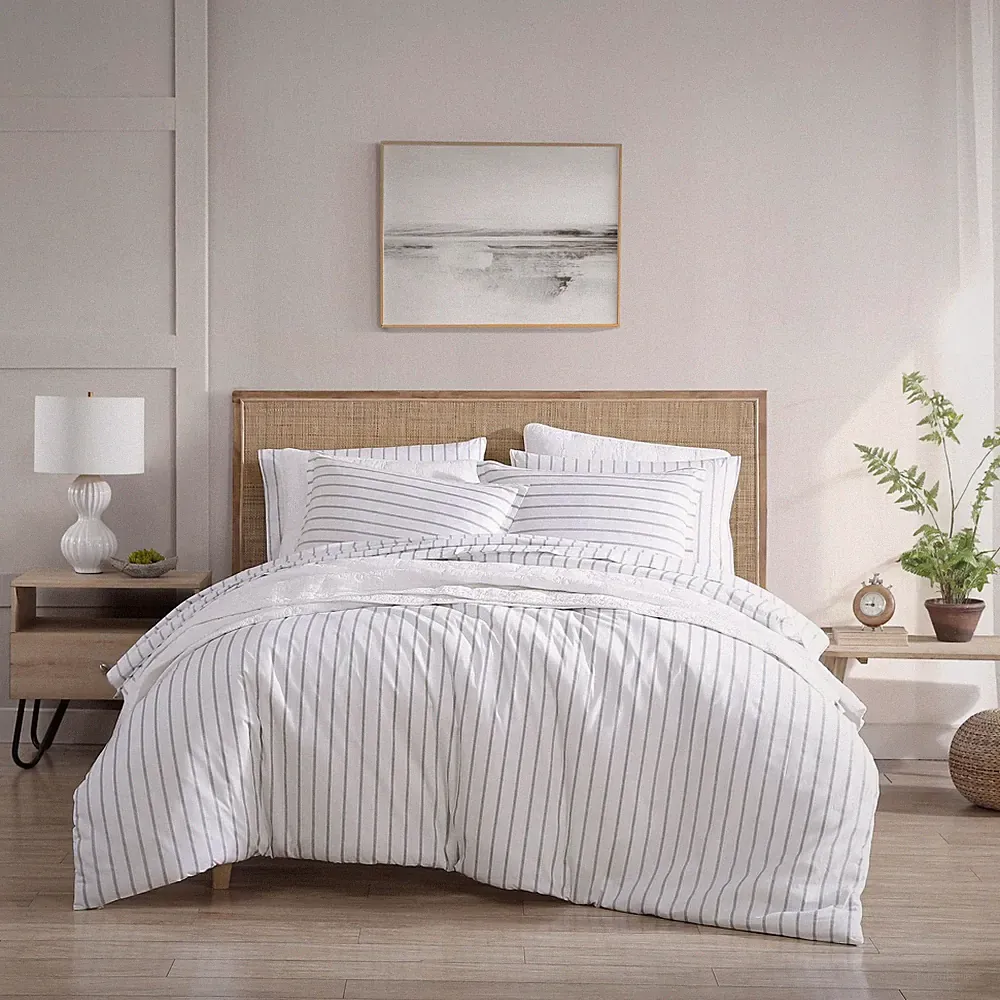 Queen Duvet Cover Set, Breathable Cotton Percale Bedding with Matching Sham...