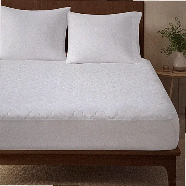 Sleep Philosophy All Natural Cotton Filled Mattress Pad Washable Bed Protector