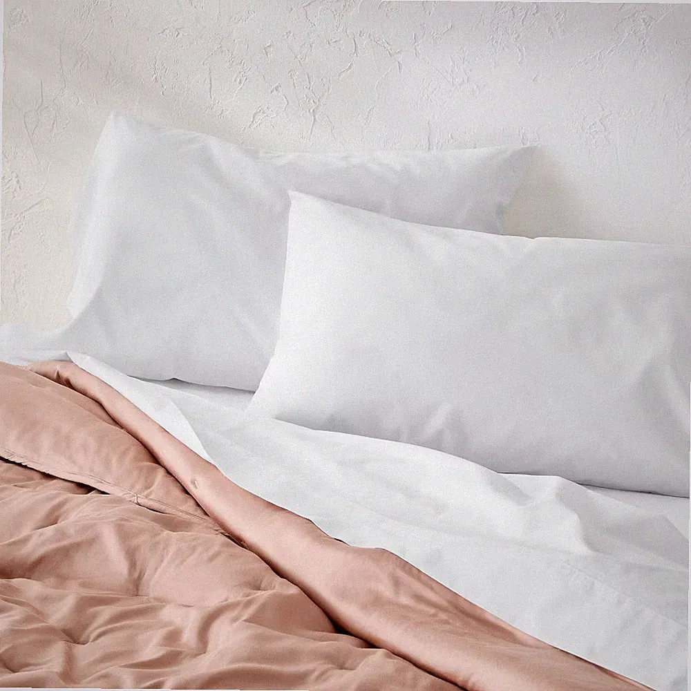 Standard 400 Thread Count Percale Pillowcases White - Casaluna