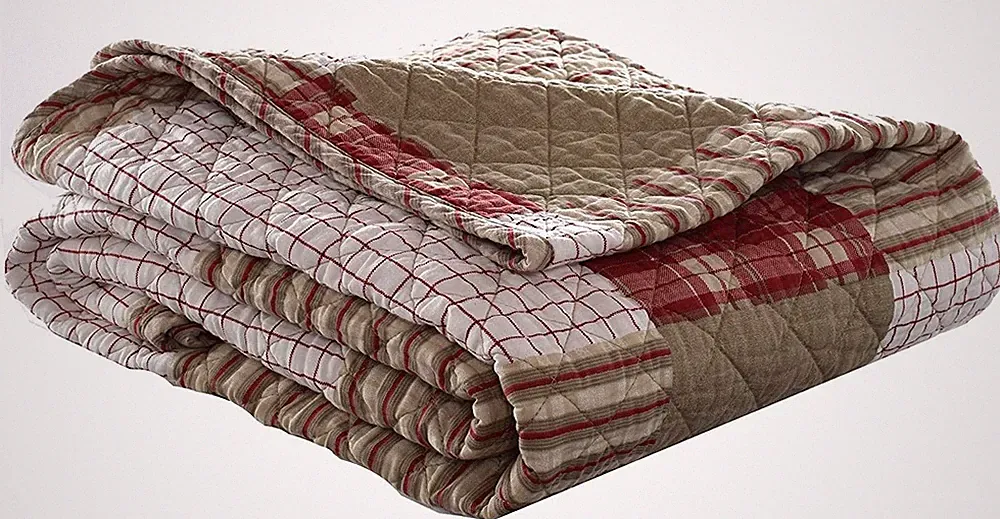 Throw Blanket, Soft Cotton Percale Plaid Bedding, Throw