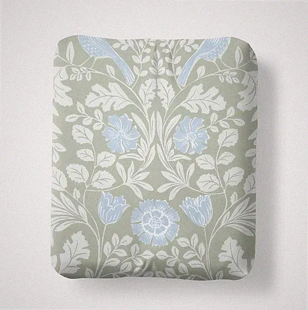 Tira Floral Classic Cool Cotton Percale Fitted Bed Sheet - Full Thecompanystore