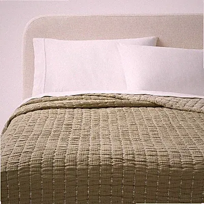 Yarn Dye Crinkle Grid Quilt - Threshold